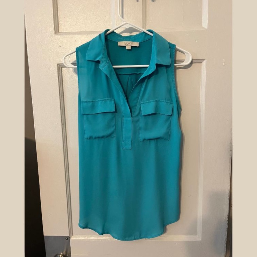 Teal Collared Tanktop